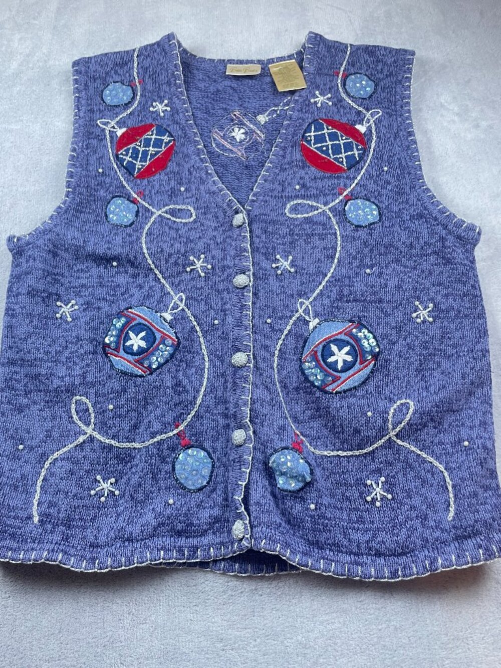 Holiday Ornament Knit Vest